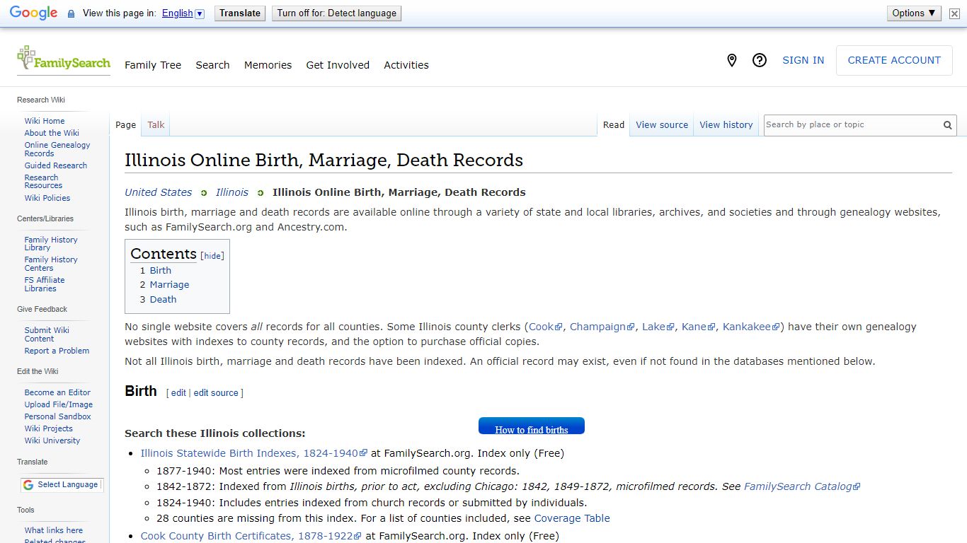 Illinois Online Birth, Marriage, Death Records • FamilySearch