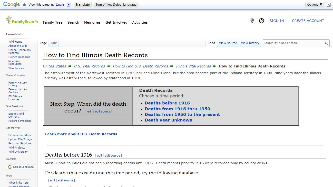 How to Find Illinois Death Records • FamilySearch